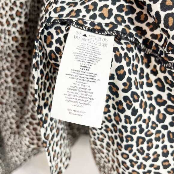 Michael Michael Kors Leopard Print Off the Shoulder Asymmetrical Hem Top Size 2X - Picture 5 of 7